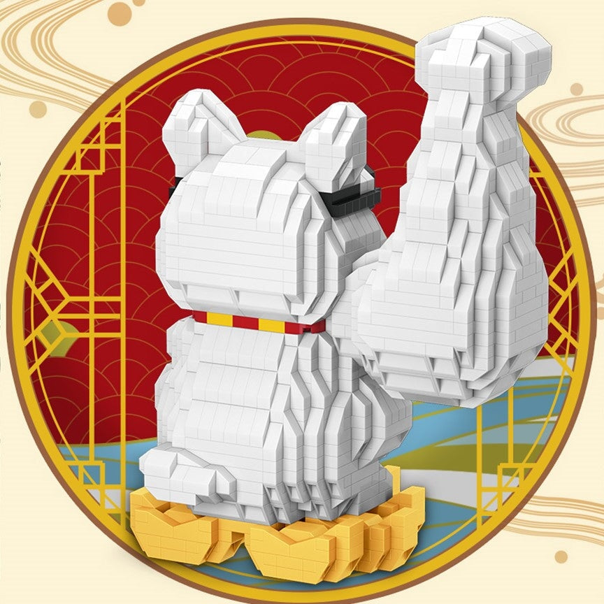BowLift | Muscle Lucky Cat & Kimono Outfit Nano Building Blocks