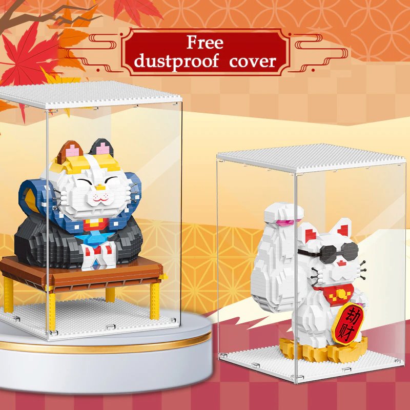 BowLift | Muscle Lucky Cat & Kimono Outfit Nano Building Blocks