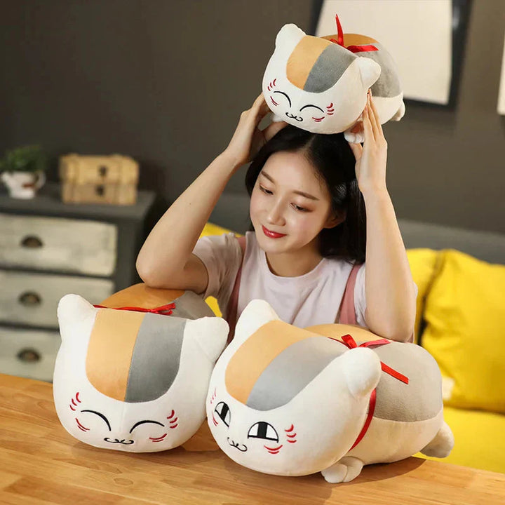 BowLift | Natsume Yuujinchou Nyanko Cat White Black Plushie