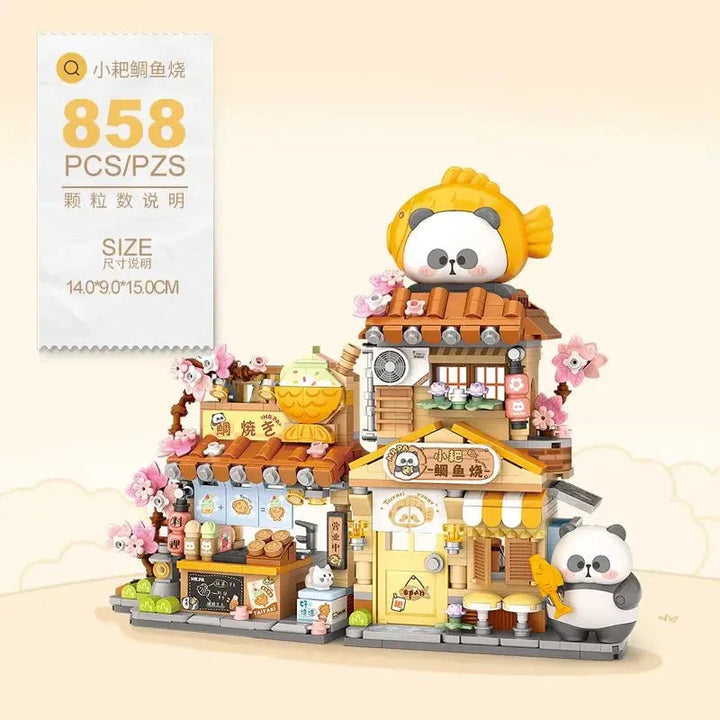 BowLift | Panda Taiyaki Flower Cafes Foldable Micro Building Set Collection