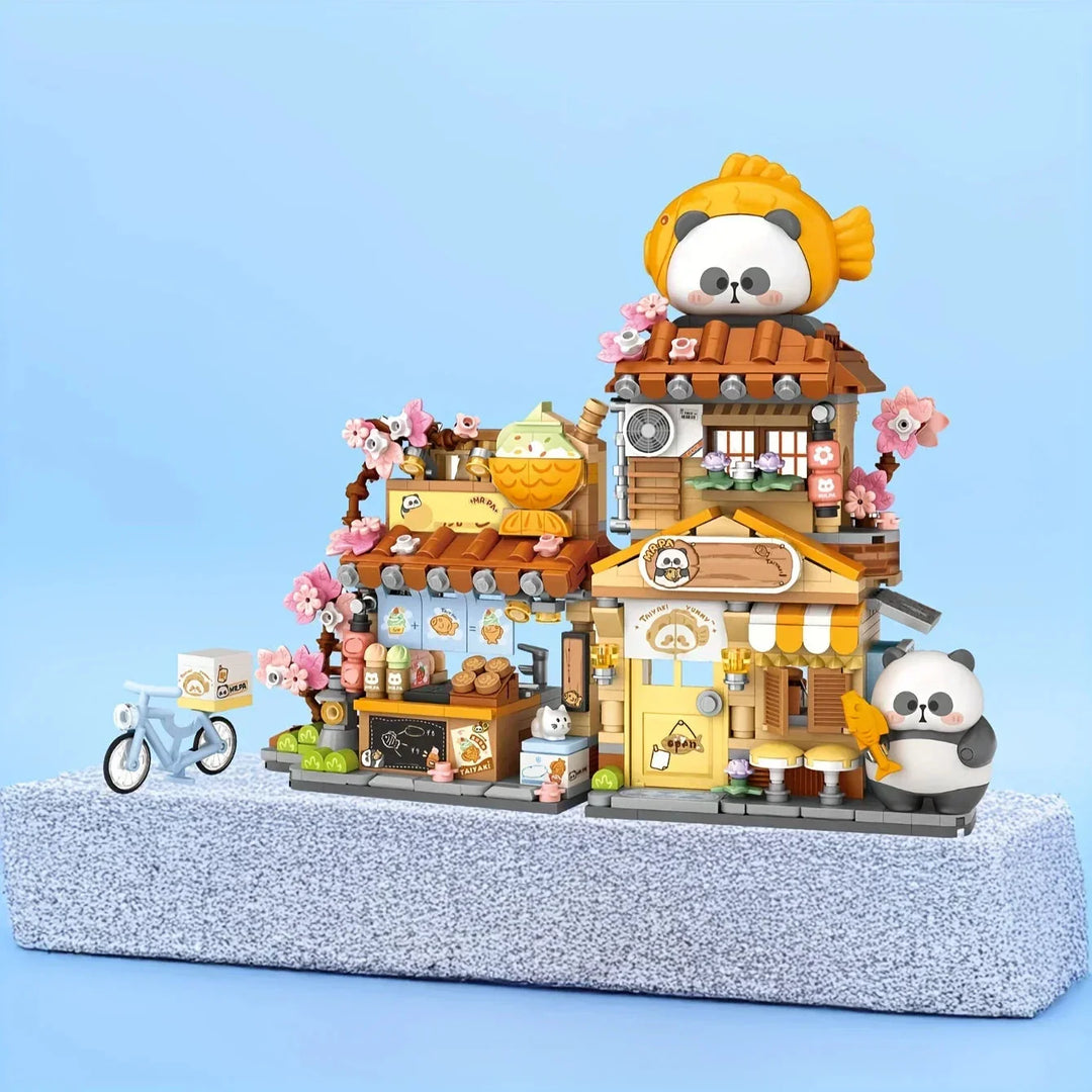 BowLift | Panda Taiyaki Flower Cafes Foldable Micro Building Set Collection