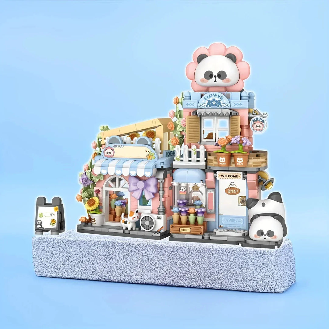 BowLift | Panda Taiyaki Flower Cafes Foldable Micro Building Set Collection
