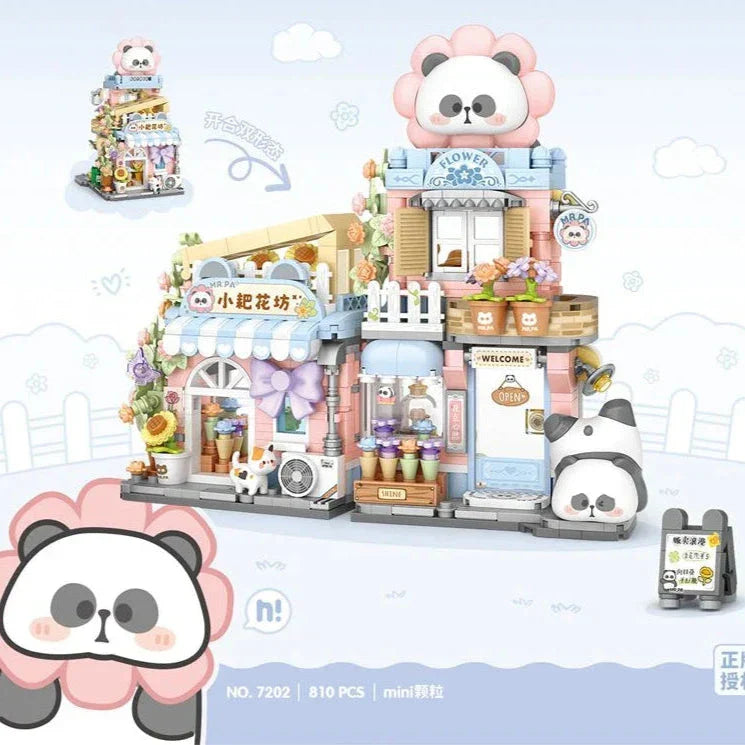 BowLift | Panda Taiyaki Flower Cafes Foldable Micro Building Set Collection