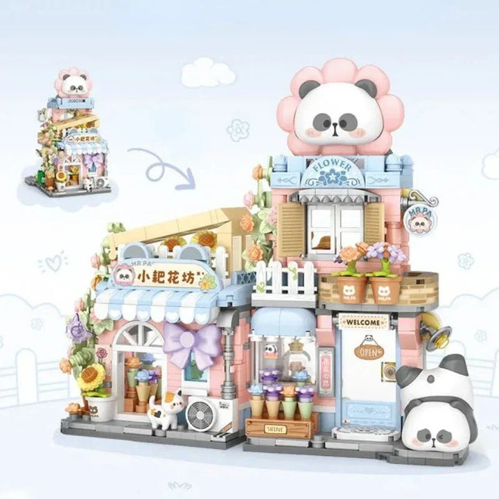 BowLift | Panda Taiyaki Flower Cafes Foldable Micro Building Set Collection