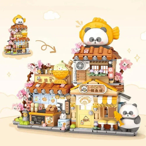 BowLift | Panda Taiyaki Flower Cafes Foldable Micro Building Set Collection