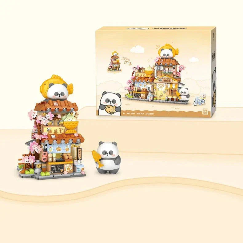 BowLift | Panda Taiyaki Flower Cafes Foldable Micro Building Set Collection