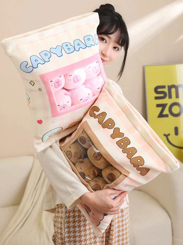 BowLift | Pink Brown Capybara Candy Bag Plushies