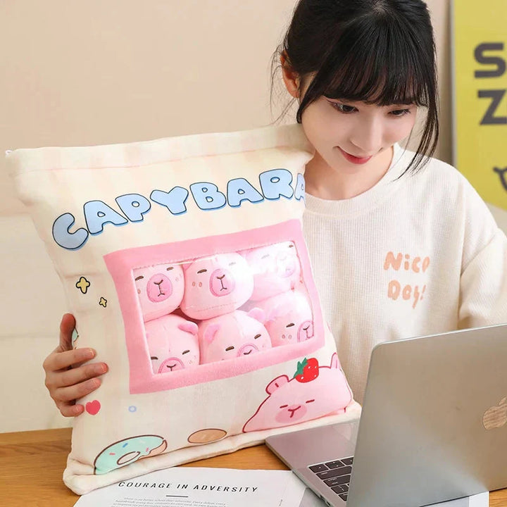 BowLift | Pink Brown Capybara Candy Bag Plushies