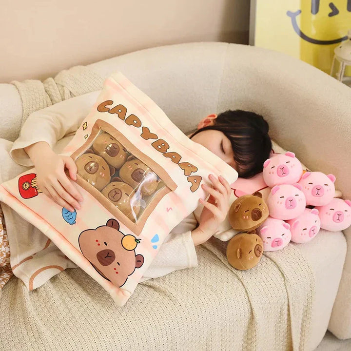 BowLift | Pink Brown Capybara Candy Bag Plushies