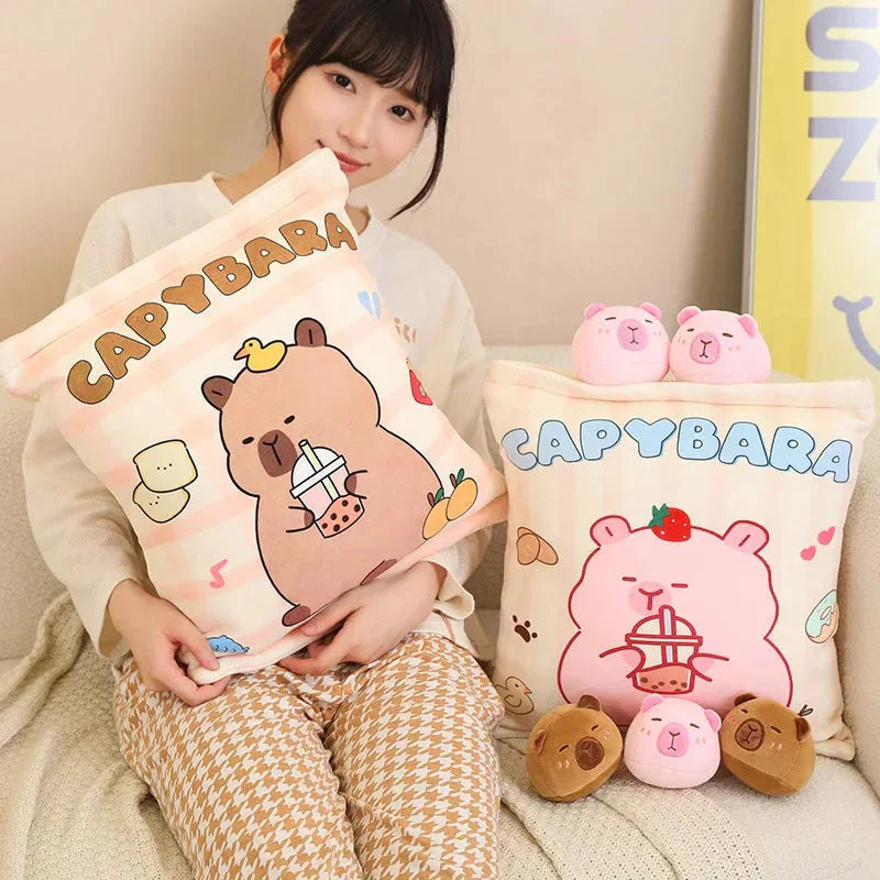 BowLift | Pink Brown Capybara Candy Bag Plushies
