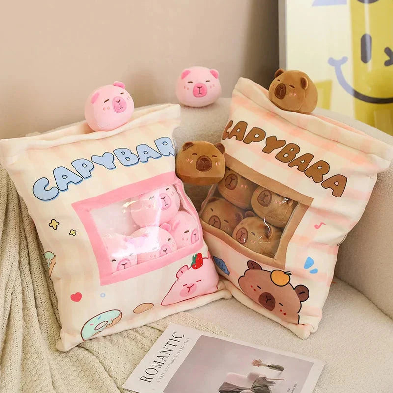 BowLift | Pink Brown Capybara Candy Bag Plushies