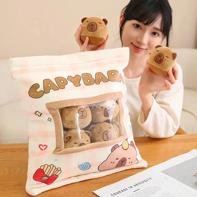 BowLift | Pink Brown Capybara Candy Bag Plushies
