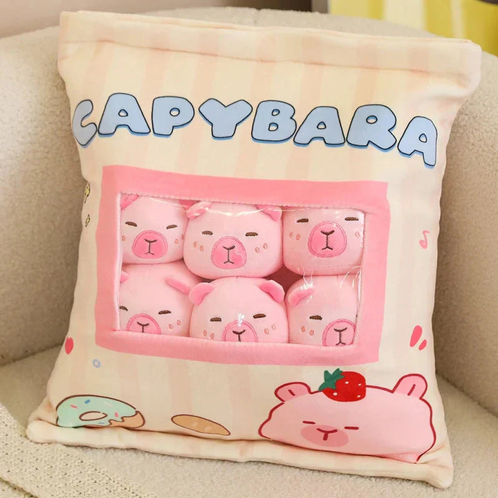 BowLift | Pink Brown Capybara Candy Bag Plushies