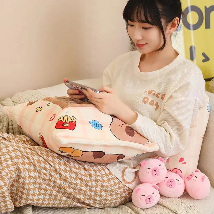 BowLift | Pink Brown Capybara Candy Bag Plushies