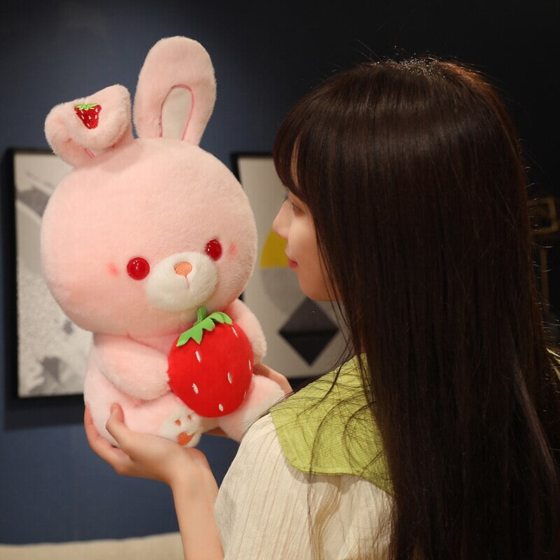 BowLift | Pink Strawberry Bunny Rabbit Plush