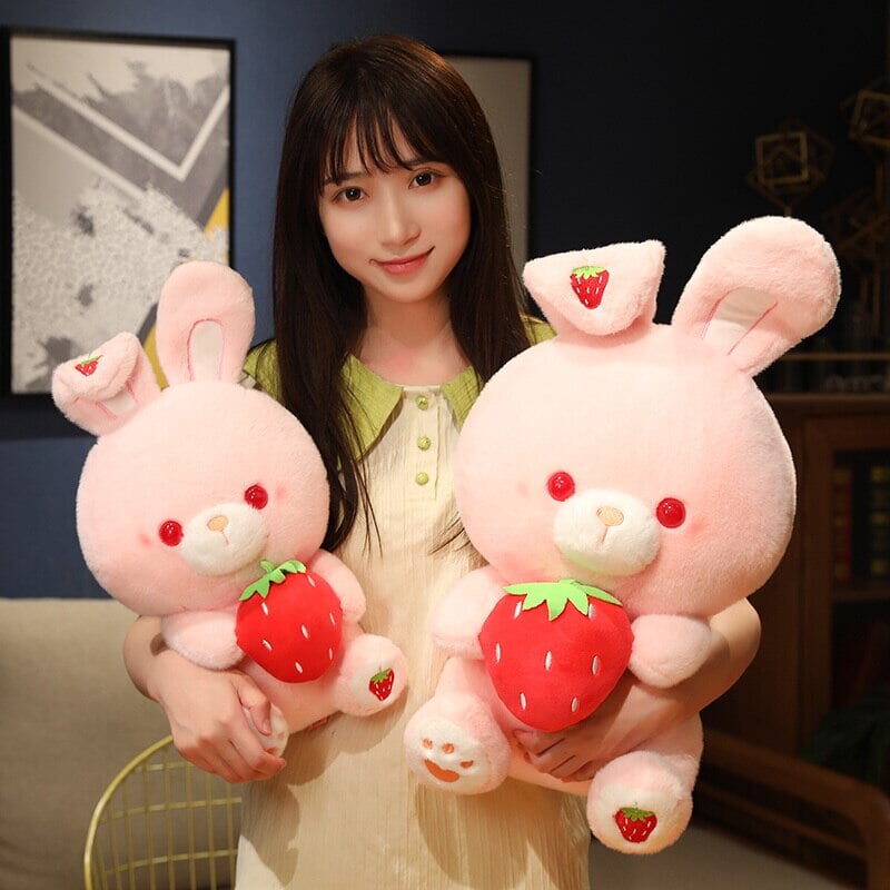 BowLift | Pink Strawberry Bunny Rabbit Plush