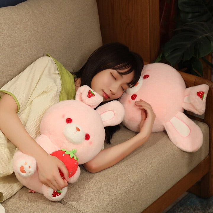 BowLift | Pink Strawberry Bunny Rabbit Plush