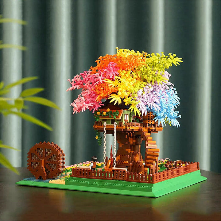 BowLift | Rainbow Sakura Tree House Light Nano Building Blocks