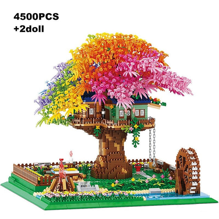 BowLift | Rainbow Sakura Tree House Light Nano Building Blocks