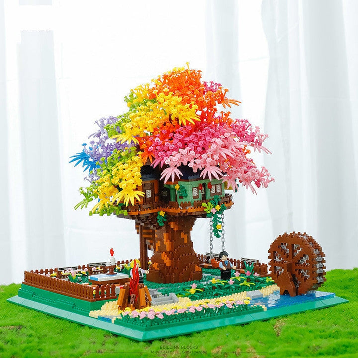 BowLift | Rainbow Sakura Tree House Light Nano Building Blocks