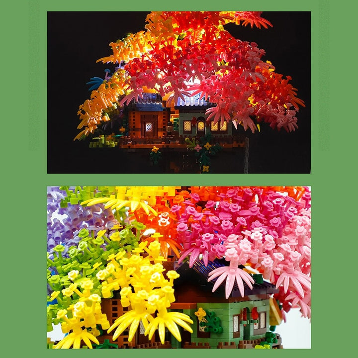 BowLift | Rainbow Sakura Tree House Light Nano Building Blocks