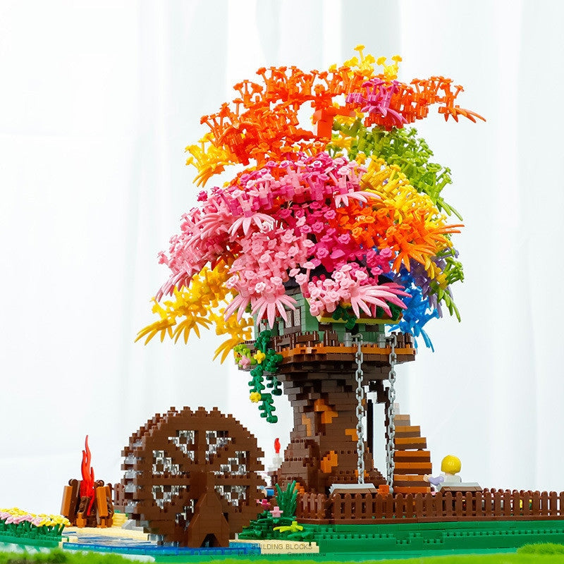 BowLift | Rainbow Sakura Tree House Light Nano Building Blocks