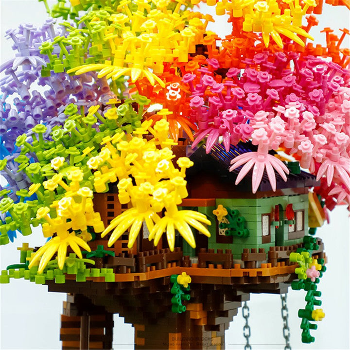 BowLift | Rainbow Sakura Tree House Light Nano Building Blocks