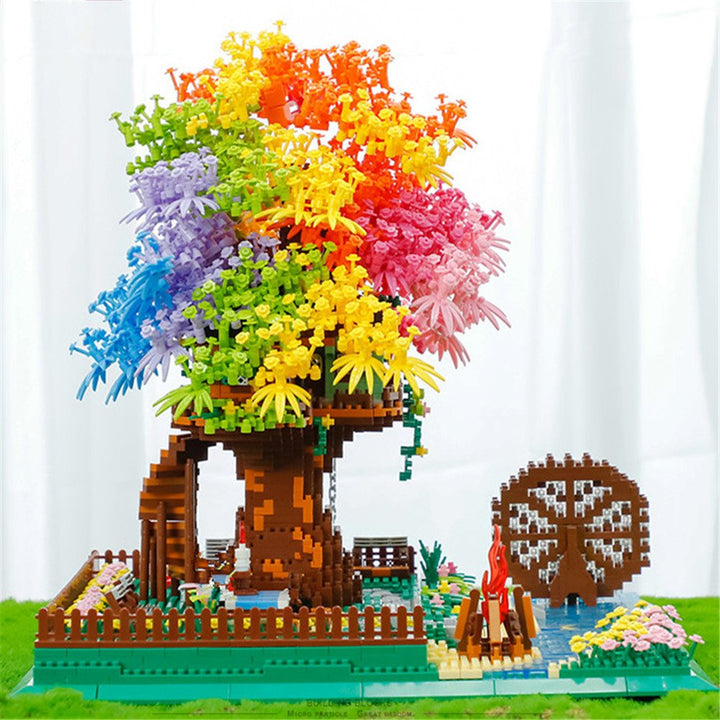 BowLift | Rainbow Sakura Tree House Light Nano Building Blocks
