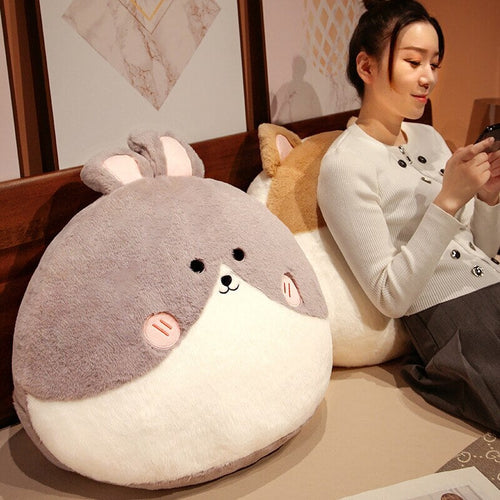BowLift | Round Cat Bunny Fox Pillow Plushie Collection