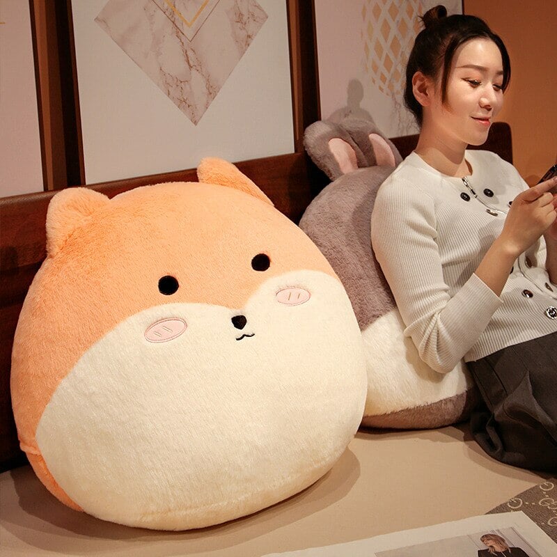 BowLift | Round Cat Bunny Fox Pillow Plushie Collection