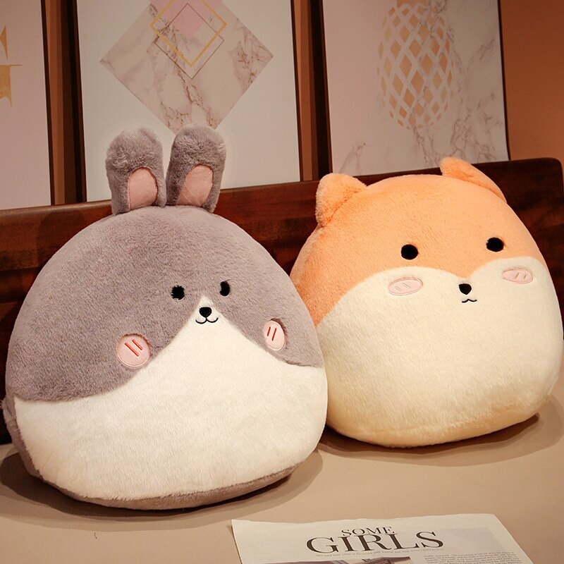 BowLift | Round Cat Bunny Fox Pillow Plushie Collection