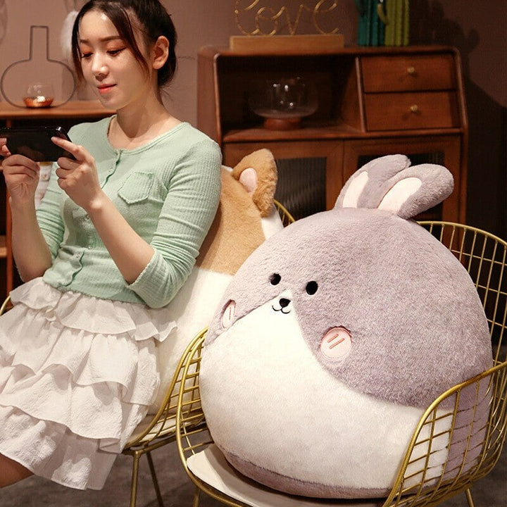 BowLift | Round Cat Bunny Fox Pillow Plushie Collection