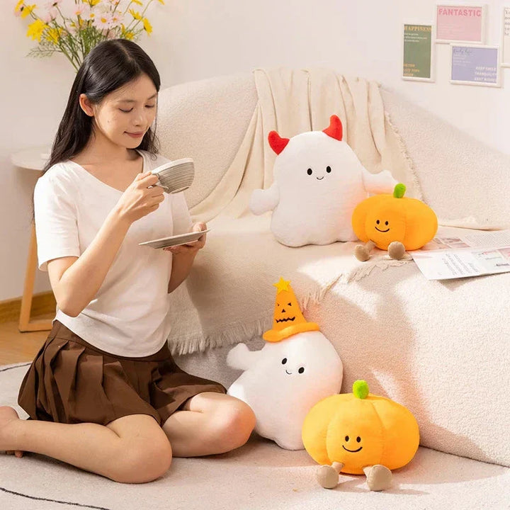 BowLift | Smiling Halloween Pumpkin Ghost Plush