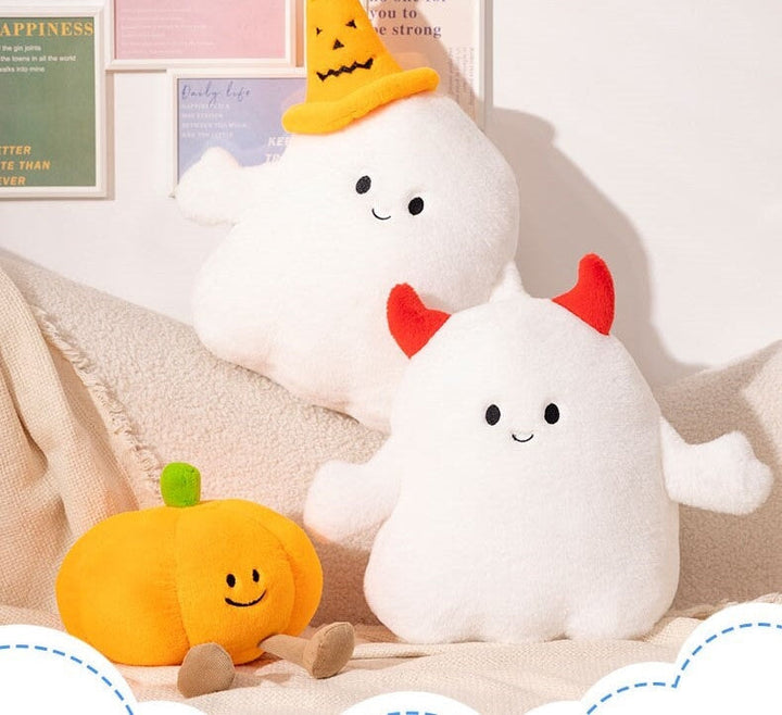 BowLift | Smiling Halloween Pumpkin Ghost Plush