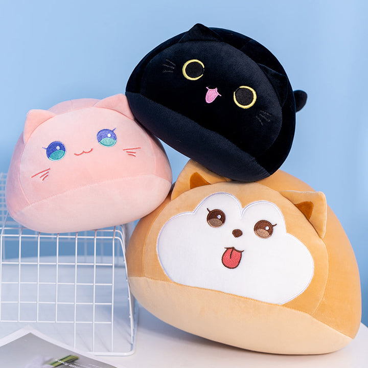 BowLift | Soft Pebble Cats & Dog Animal Plushies Collection