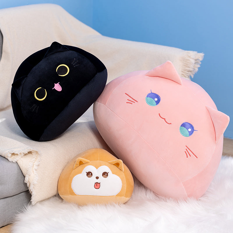 BowLift | Soft Pebble Cats & Dog Animal Plushies Collection