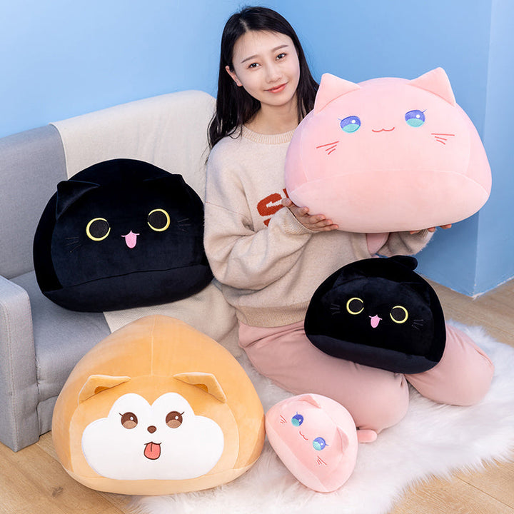 BowLift | Soft Pebble Cats & Dog Animal Plushies Collection