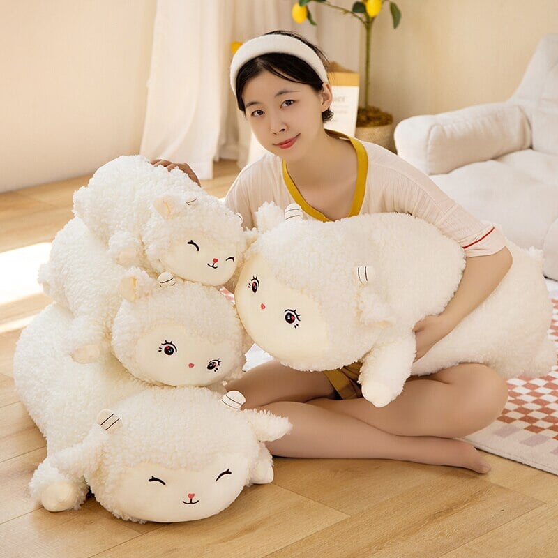 BowLift | Sweet Fluffy Laying Lamb Snuggle Buddies