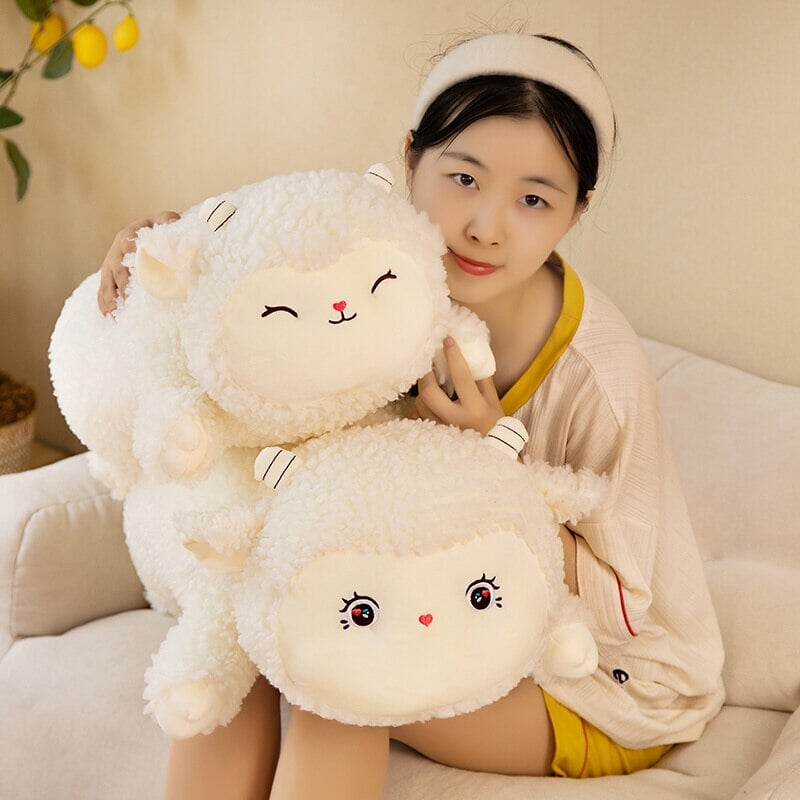 BowLift | Sweet Fluffy Laying Lamb Snuggle Buddies