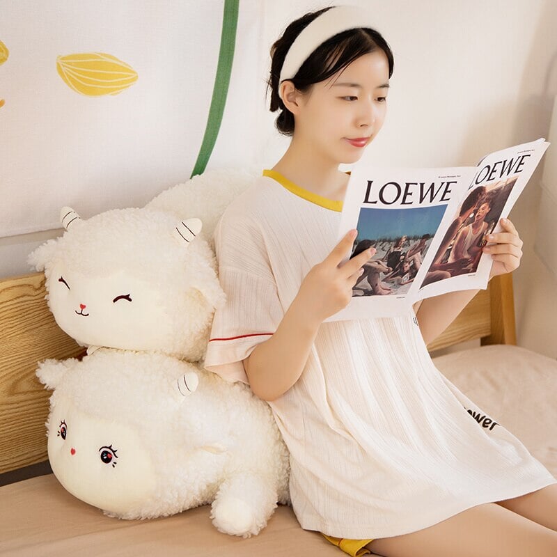 BowLift | Sweet Fluffy Laying Lamb Snuggle Buddies