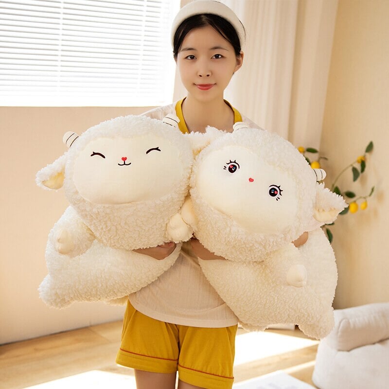 BowLift | Sweet Fluffy Laying Lamb Snuggle Buddies