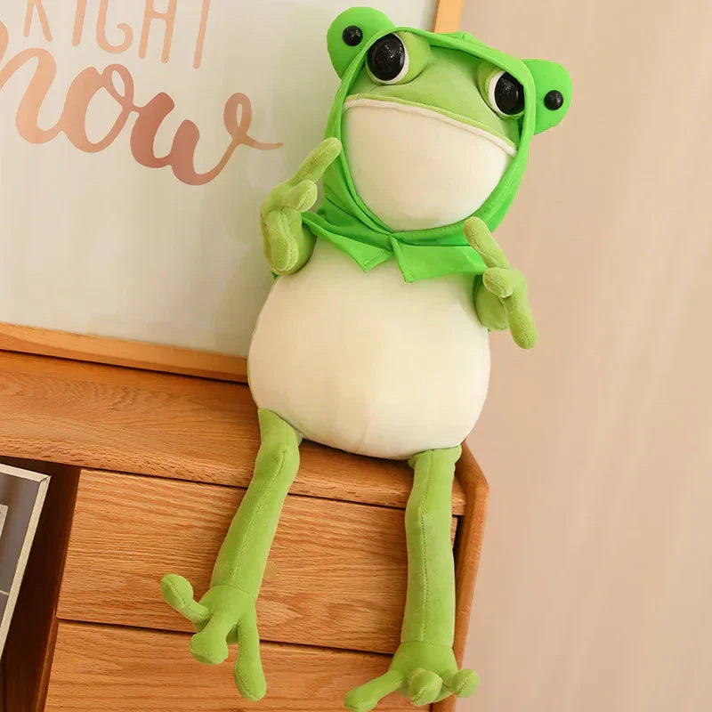 BowLift | Tito the Funny Green Frog Plush with Hat