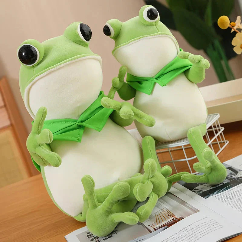 BowLift | Tito the Funny Green Frog Plush with Hat