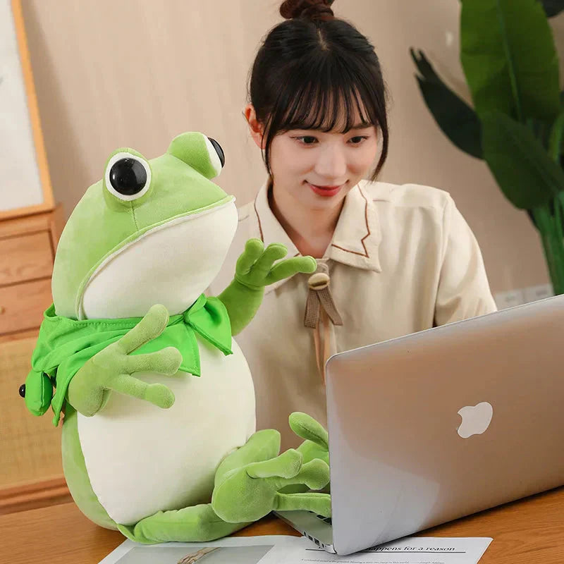BowLift | Tito the Funny Green Frog Plush with Hat