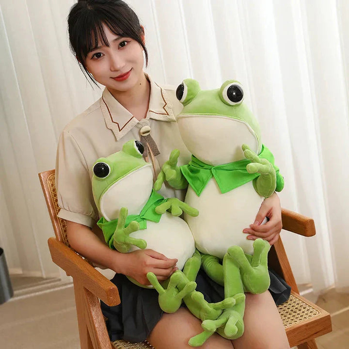 BowLift | Tito the Funny Green Frog Plush with Hat