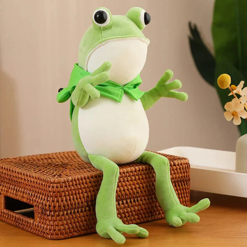 BowLift | Tito the Funny Green Frog Plush with Hat