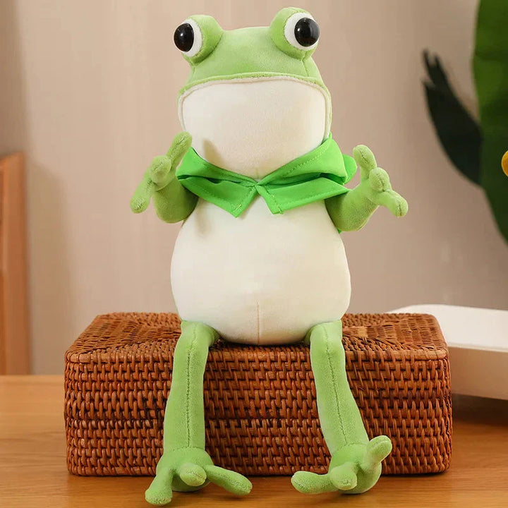 BowLift | Tito the Funny Green Frog Plush with Hat