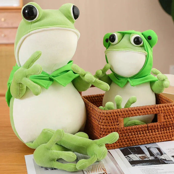 BowLift | Tito the Funny Green Frog Plush with Hat