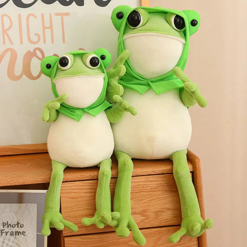 BowLift | Tito the Funny Green Frog Plush with Hat