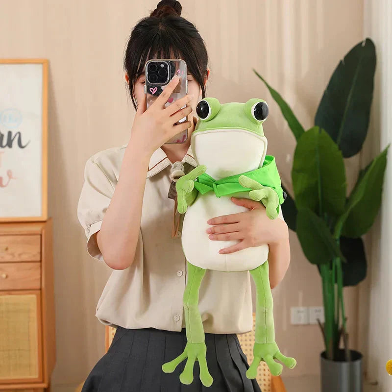 BowLift | Tito the Funny Green Frog Plush with Hat
